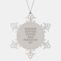 Load image into Gallery viewer, Gordon Setter Dog Lover Gift Funny Quote Stainless Steel Snowflake Ornament for Friends Family Men - Image 1