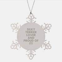 Load image into Gallery viewer, Silky Terrier Dog Lover&#39;s Funny Snowflake Ornament Gifts from Family for Christmas - Image 1
