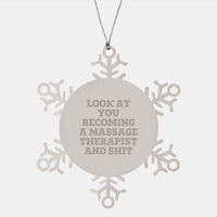Load image into Gallery viewer, Funny Massage Therapist Gifts for Christmas - Snowflake Ornament Gifts from Friends to Family - Image 1