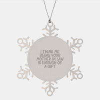 Load image into Gallery viewer, Unique Gifts from Family, Funny Mom-in-law Snowflake Ornament for Christmas Unique Gifts, Gifts for Mom-in-law - Image 1
