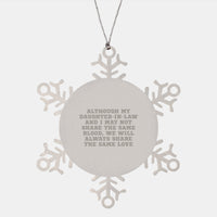Load image into Gallery viewer, Gifts from Family Members to Daughter-in-law, Snowflake Ornaments for Christmas Unique Gifts, Inspirational Daughter-in-law Quotes - Image 1
