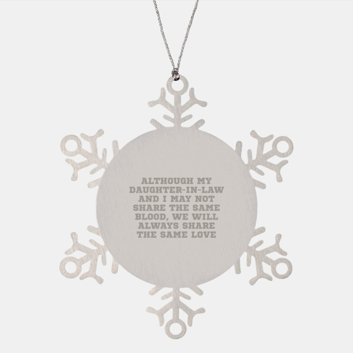 Gifts from Family Members to Daughter-in-law, Snowflake Ornaments for Christmas Unique Gifts, Inspirational Daughter-in-law Quotes - Image 1