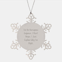 Load image into Gallery viewer, Aerospace Engineer Funny Snowflake Ornament, Unique Christmas Unique Gifts for Men, Women, Friends, Coworkers, Family, Aerospace Engineer Themed Ornaments - Image 1
