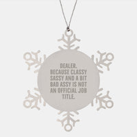 Load image into Gallery viewer, Funny Dealer Gifts, Snowflake Ornament from Stainless Steel, Perfect Funny Gifts for Dealers Friends Coworkers Men - Image 1
