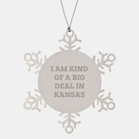 Load image into Gallery viewer, Unique Snowflake Ornaments from Kansas, Funny Quote Gifts for Friends and Family, Kansas Gifts for Christmas - Image 1
