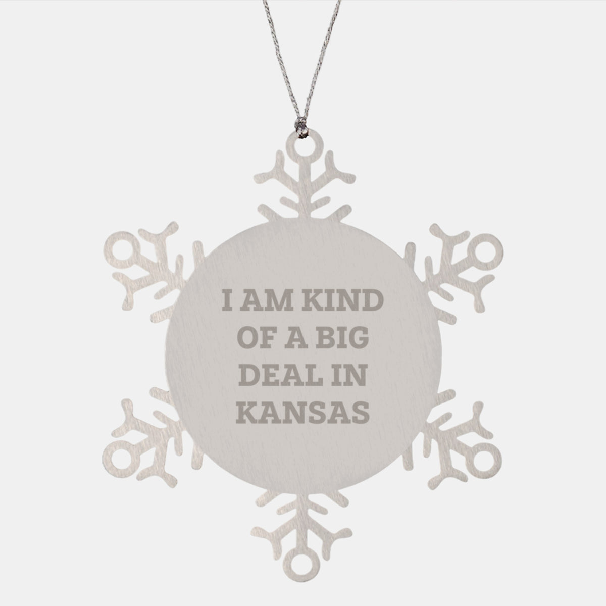 Unique Snowflake Ornaments from Kansas, Funny Quote Gifts for Friends and Family, Kansas Gifts for Christmas - Image 1
