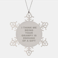 Load image into Gallery viewer, Unique Grampy Gifts for Men - Funny Snowflake Ornament from Grandma, Grandpa, or Family - Christmas Unique Gifts - Image 1