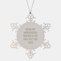 Load image into Gallery viewer, Funny Snowflake Ornaments for Unbiological Mother, Unique Gifts from Friends to Unbiological Mother on Christmas - Image 1