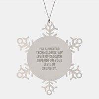 Load image into Gallery viewer, Funny Nuclear Technologist Gifts from Friends for Men, Unique Snowflake Ornaments - Image 1