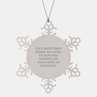 Load image into Gallery viewer, Funny Snowflake Ornament Gifts for Registered Nurse from Family, Christmas Unique Gifts for Women Nurses - Image 1