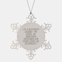 Load image into Gallery viewer, Funny Security Guard Snowflake Ornament Gifts from Friends to Security Guard Men at Christmas Unique Gifts - Image 1