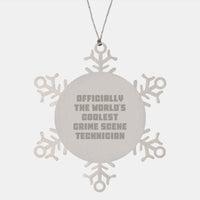 Load image into Gallery viewer, Funny Crime Scene Technician Gifts, Snowflake Ornaments, Christmas Unique Gifts from Family to Men, Women, Friends, Coworkers - Image 1