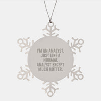 Load image into Gallery viewer, Funny Analyst Gifts from Friends, Cute Snowflake Ornament for Him, Her, Coworkers, Family, Christmas Unique Presents - Image 1
