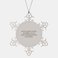 Load image into Gallery viewer, Kite Flying Post-apocalyptic Life Skill Snowflake Ornament, Christmas Unique Gifts for Kite Enthusiasts from Friends and Family - Image 1