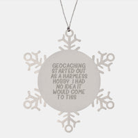 Load image into Gallery viewer, Geocaching Gifts for Men from Family - Funny Snowflake Ornament for Geocaching Enthusiasts, Geocaching Christmas Unique Gifts - Image 1