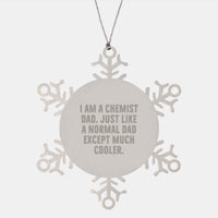 Load image into Gallery viewer, Chemist Keepsake Snowflake Ornament for Him Christmas Gift and Dad Cool - Image 1