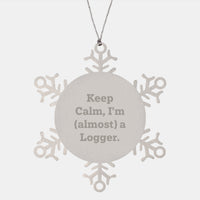 Load image into Gallery viewer, Logger Keepsake Christmas Ornament for Him Gift – Premium Stainless - Image 1