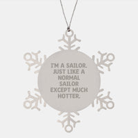 Load image into Gallery viewer, Sailor Snowflake Ornament, Funny Gifts from Friends for Sailor, Christmas Unique Ornament - Image 1
