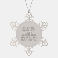 Load image into Gallery viewer, Tool Maker Gifts from Friends - Funny Snowflake Ornament for Tool Makers, Christmas Unique Gifts for Tool Maker Men, Women, Friends, Family, Coworkers - Image 1
