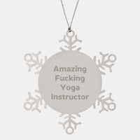 Load image into Gallery viewer, Funny Yoga Instructor Snowflake Ornament Gifts from Men to Women Christmas Unique Presents - Image 1
