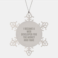 Load image into Gallery viewer, Funny Web Developer Gifts from Men, Unique Snowflake Ornament for Web Developer Friends, Christmas Unique Gifts - Image 1