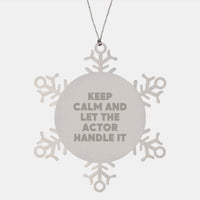 Load image into Gallery viewer, Actor Snowflake Ornament, Funny Gift from Friends, Men, Women, Coworkers for Christmas Unique Presents - Image 1