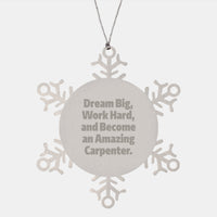 Load image into Gallery viewer, Funny Carpenter Gifts from Men to Women Friends Coworkers Family Christmas Unique Snowflake Ornaments - Image 1