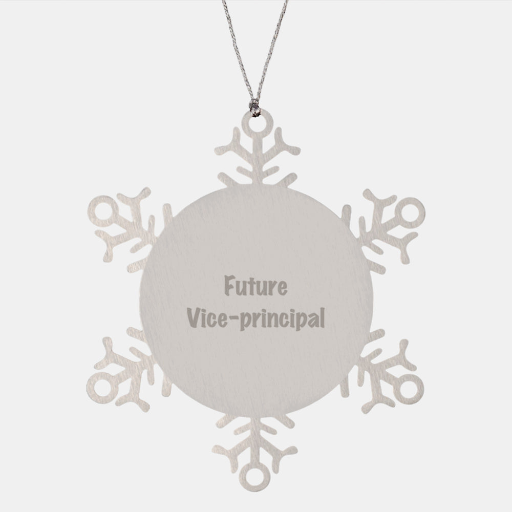 Funny Vice-principal Quotes Snowflake Ornament - Inspirational Gifts from Friends for Vice-principal at Christmas Time with Shatterproof Stainless Steel - Image 1