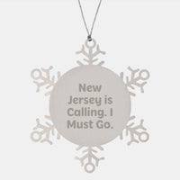 Load image into Gallery viewer, New Jersey Snowflake Ornament, Funny Quote Gift from Men to Women, Christmas Unique Gifts for Family Friends - Image 1