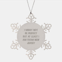 Load image into Gallery viewer, New Jersey Snowflake Ornament, Funny Quote Gifts from Men to Women Friends Family, Christmas Unique Presents - Image 1