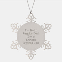 Load image into Gallery viewer, Funny Chinese Crested Dog Gifts from Men, Unique Christmas Snowflake Ornaments for Chinese Crested Dog Lovers, Handmade Stainless Steel Decor - Image 1