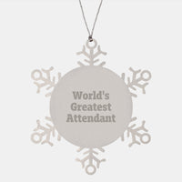 Load image into Gallery viewer, Funny Attendant Gifts from World&#39;s Greatest - Snowflake Ornament, Christmas Unique presents for Attendants from Friends - Image 1
