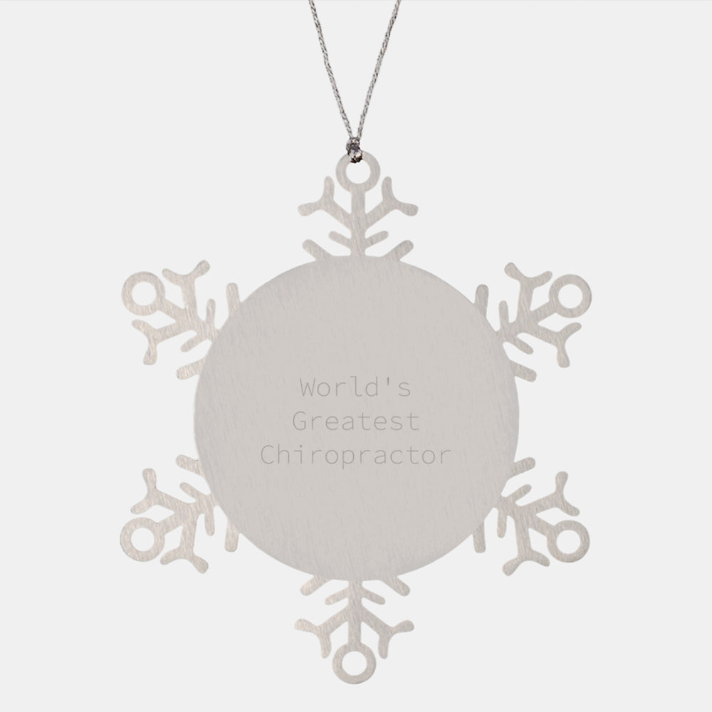 Witty Chiropractor Gifts from Friends to World's Greatest Chiropractors - Snowflake Ornament for Christmas Unique Gifts - Image 1