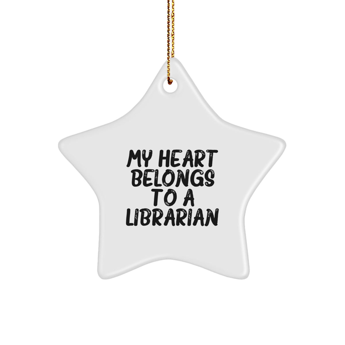 Librarian's Heart Belongs to a Star: Funny Quote Gifts for Librarian Friends, Christmas Unique Gifts from Men, Women, or Coworkers - Image 1
