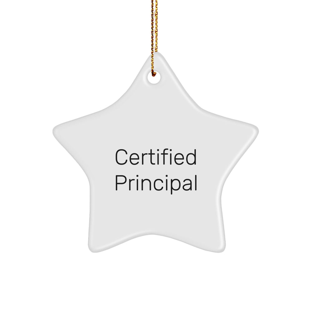 Funny Principal Gifts: 'You're a Star!' Star Ornament, White, 3.25\ - Image 1