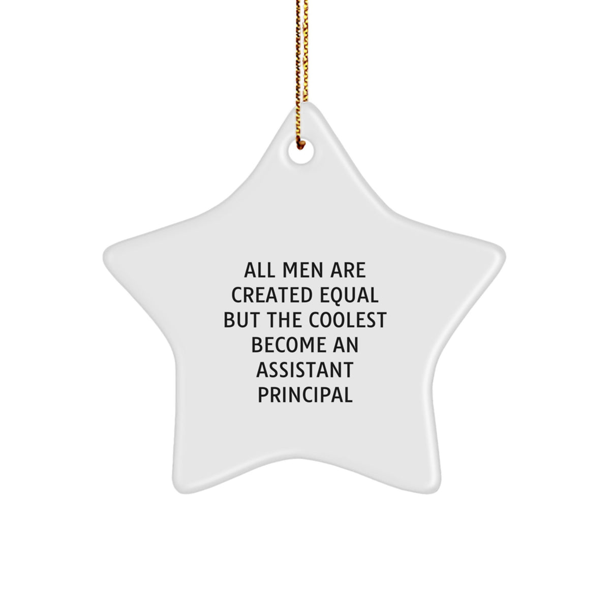 Funny Assistant Principal Gifts from Men - Star Ornament for Christmas Unique Gifts for Assistant Principals - Image 1