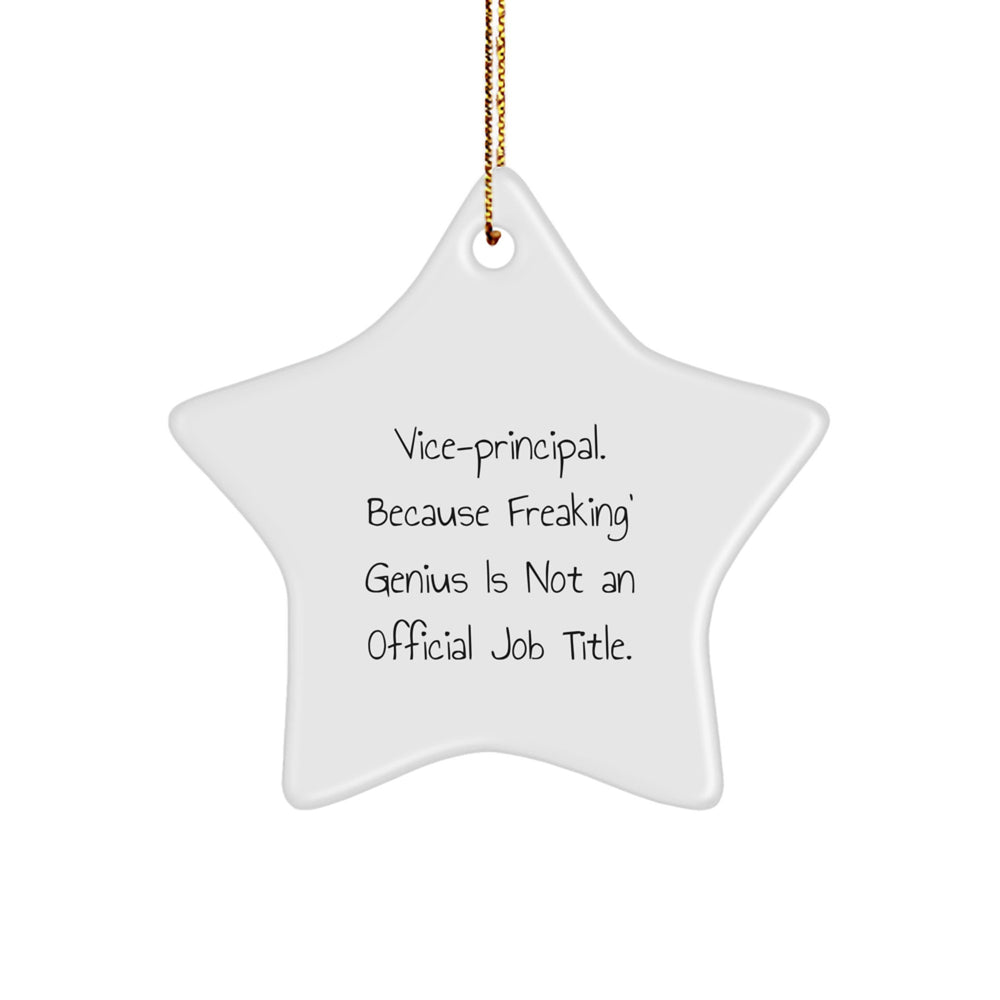 Funny Vice-Principal Gifts from Friends - Vice-Principal Star Ornament, Christmas Unique Gifts for Vice-Principal, Men, and Women - Image 1