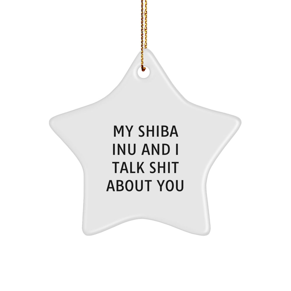 Funny Shiba Inu Dog Star Ornament Gifts from Friends to Family for Christmas Unique - Image 1