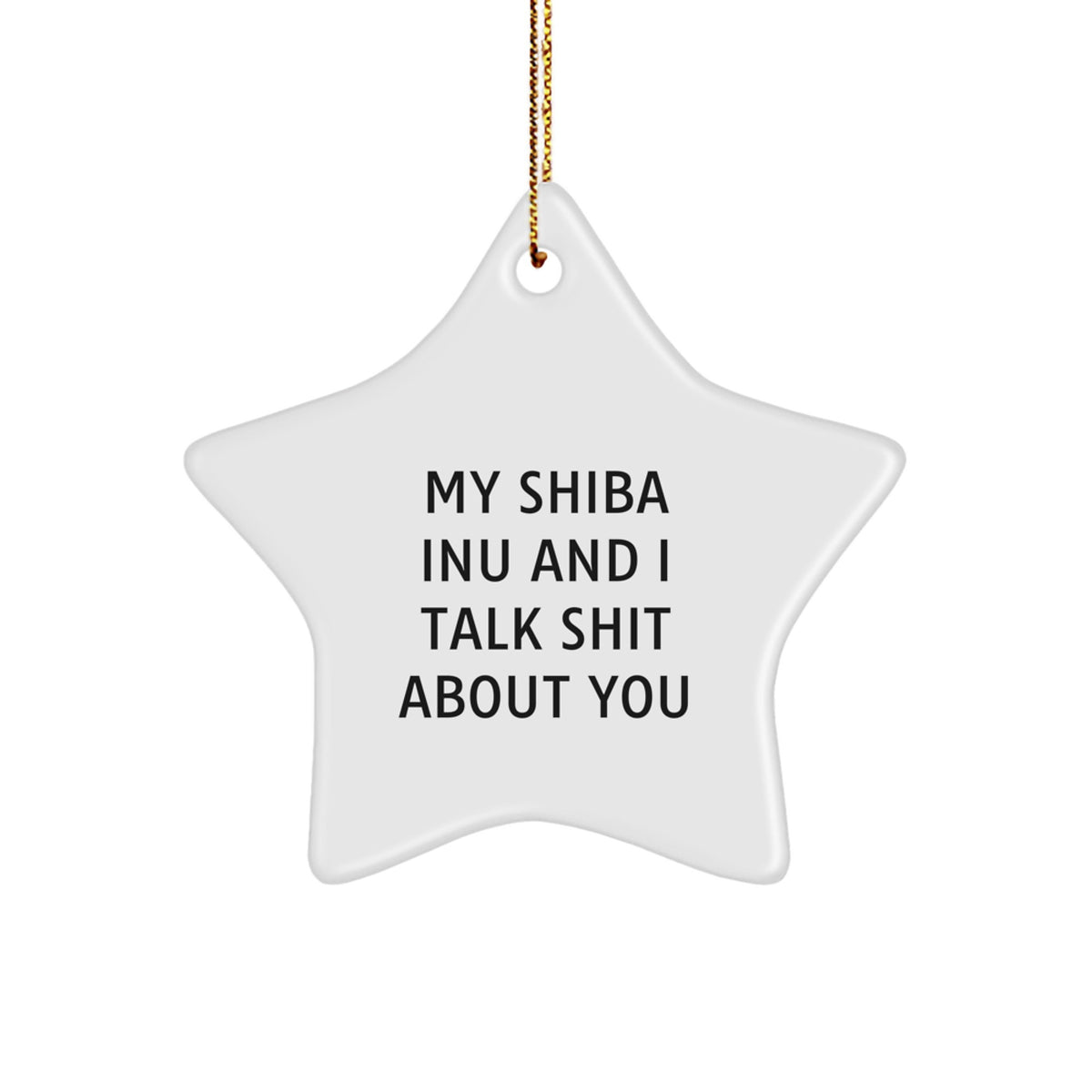 Funny Shiba Inu Dog Star Ornament Gifts from Friends to Family for Christmas Unique - Image 1
