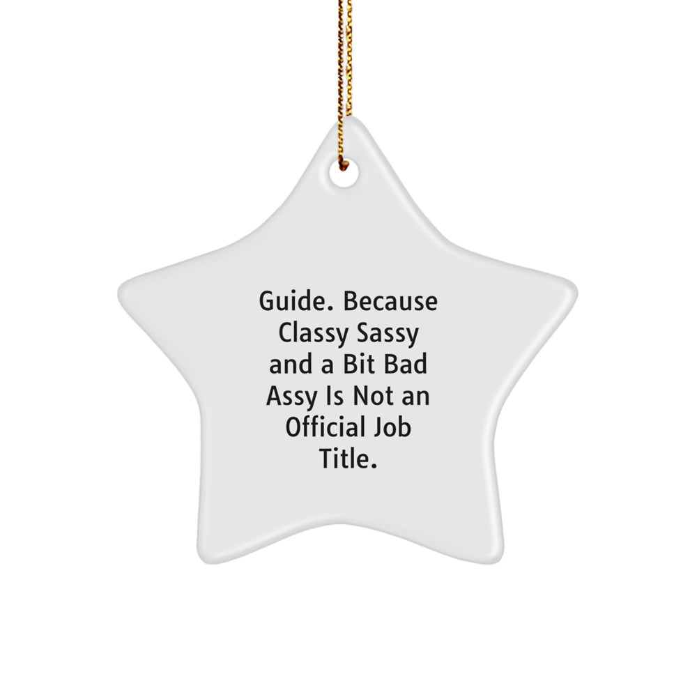 Funny Guide Gifts for Men - Star Ornament Christmas Unique Gifts from Friends - Image 1