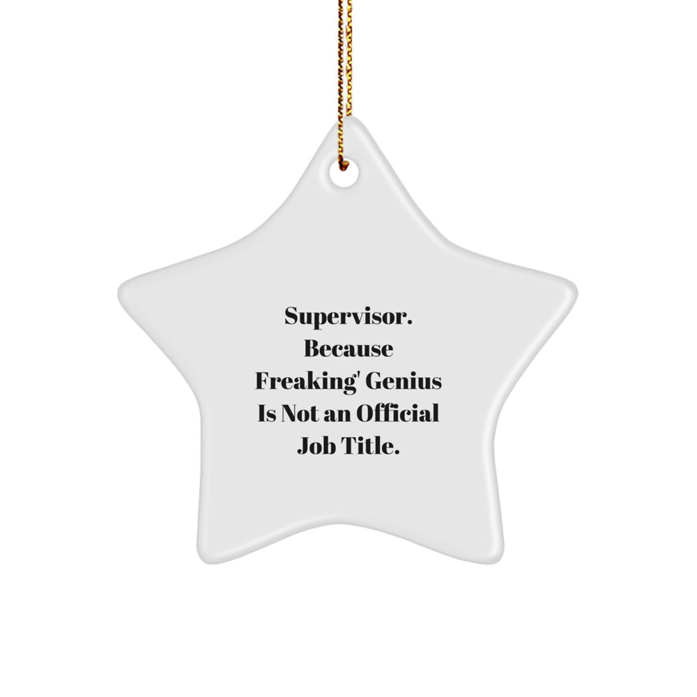 Funny Supervisor Star Ornament Gifts from Friends, Coworkers, Family for Christmas Unique Present - Image 1