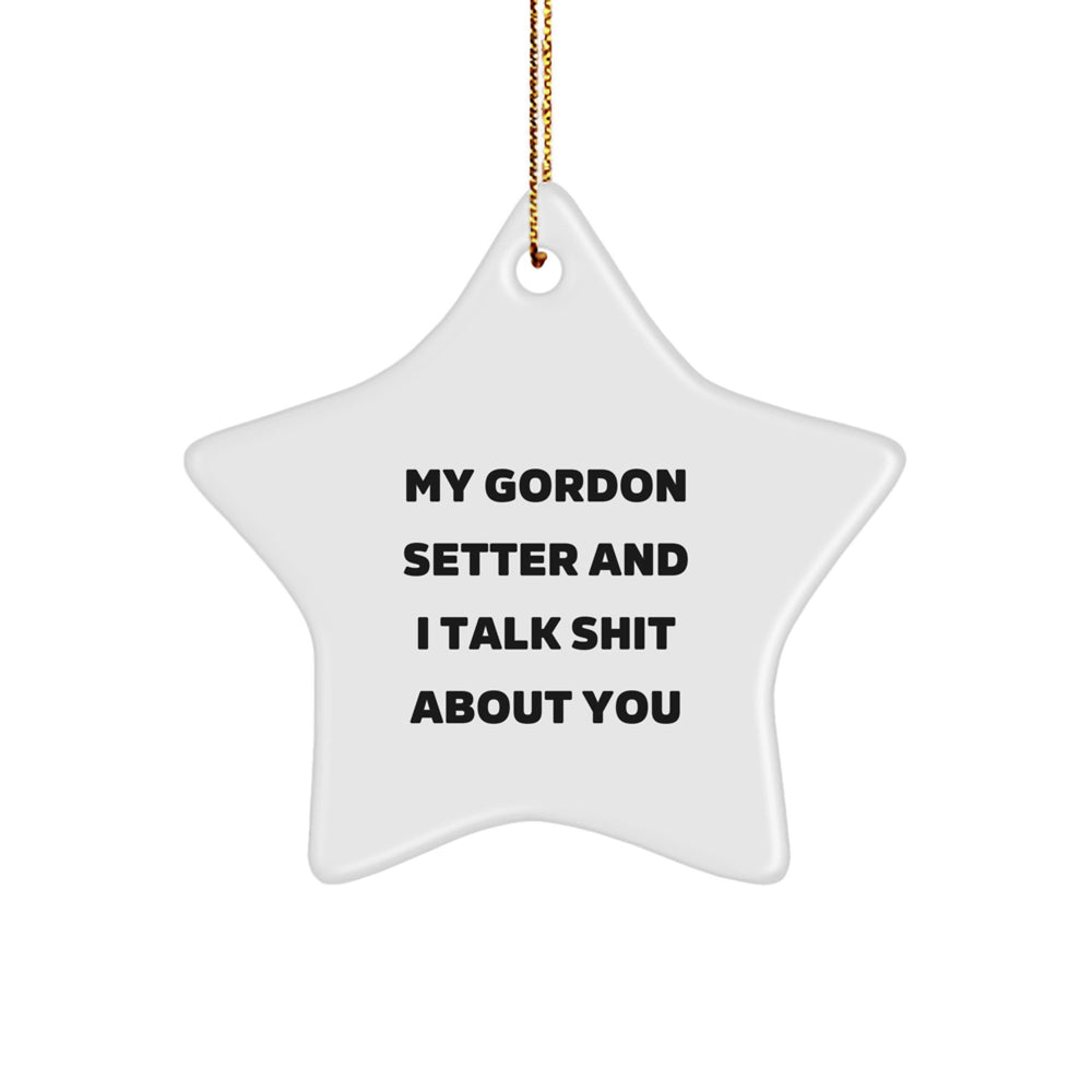Gordon Setter Dog Gifts from Family for Men, Women, Friends - Funny Star Ornament Christmas Unique Gifts - Image 1