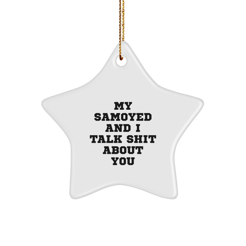 Funny Samoyed Dog Star Ornament for Christmas Unique Gifts from Friends to Family - Image 1