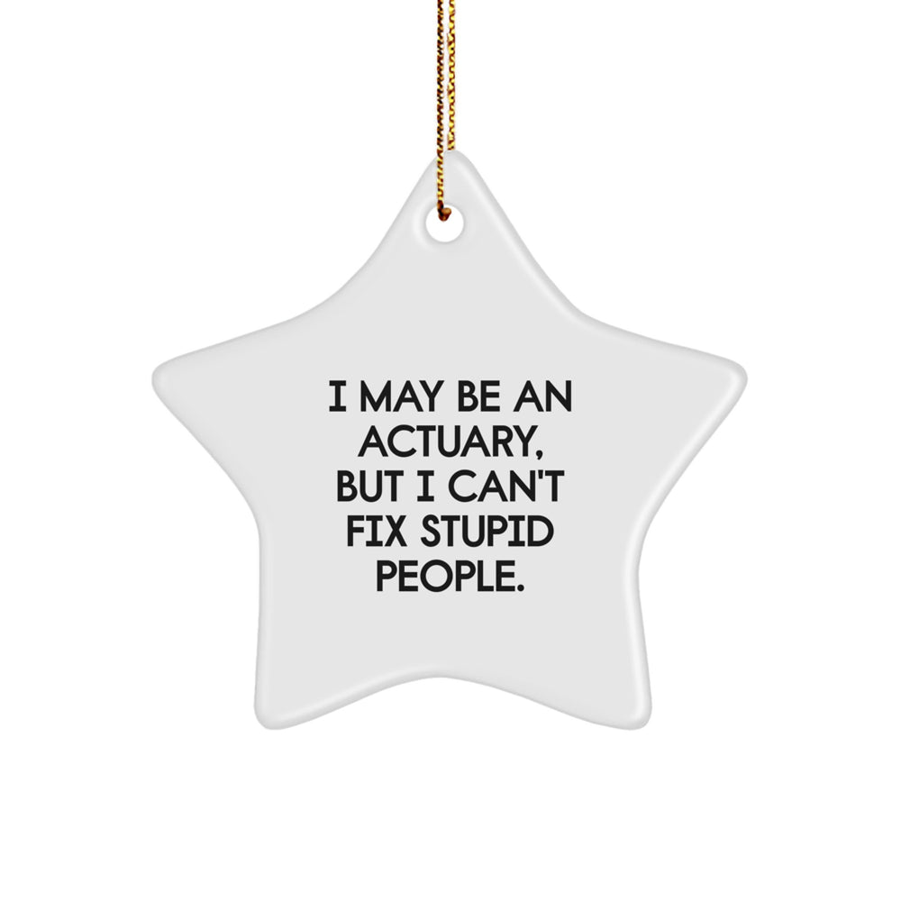 Funny Star Ornament for Actuary Friends and Family - Christmas Unique Gifts from Men, Women, Coworkers to Actuary, Men, Women, Friends - Image 1
