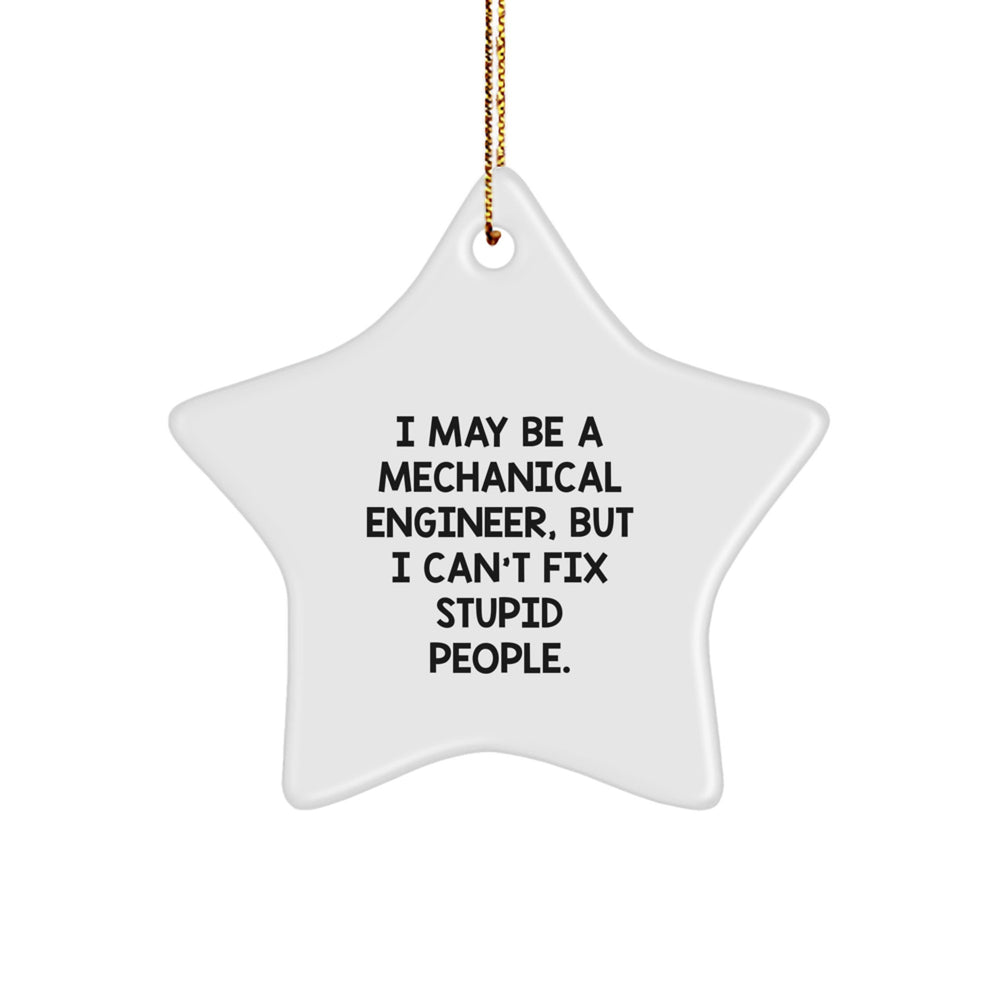 Funny Mechanical Engineer Gifts for Men from Friends, Star Ornament for Christmas Unique Gifts - Image 1