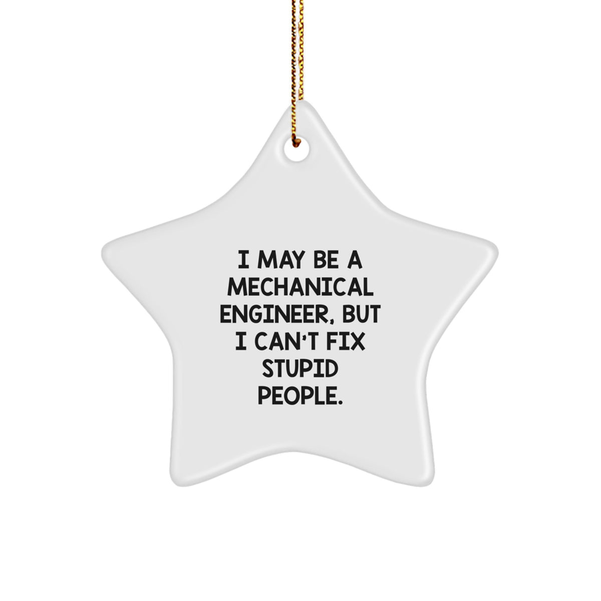 Funny Mechanical Engineer Gifts for Men from Friends, Star Ornament for Christmas Unique Gifts - Image 1