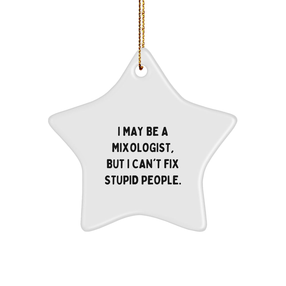 Funny Mixologist Star Ornament Gifts from Friends to Friends, Ideal Gift Ideas for Christmas Unique - Image 1