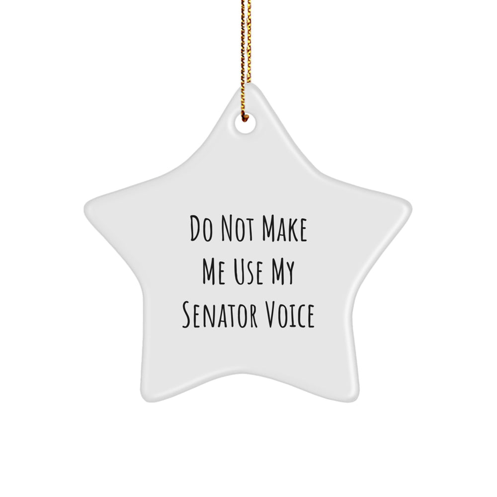 Funny Senator Star Ornament, Gifts for Senator, Men, Women, Friends, Coworkers, Family, Christmas Unique Gifts, Senator Humor Star Shape Decorations - Image 1