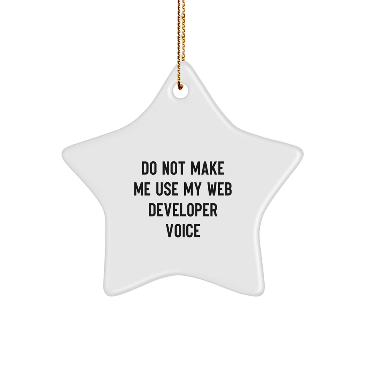 Funny Web Developer Gifts from Friends for Men Web Developers Star Ornament Christmas Unique Decoration - Image 1