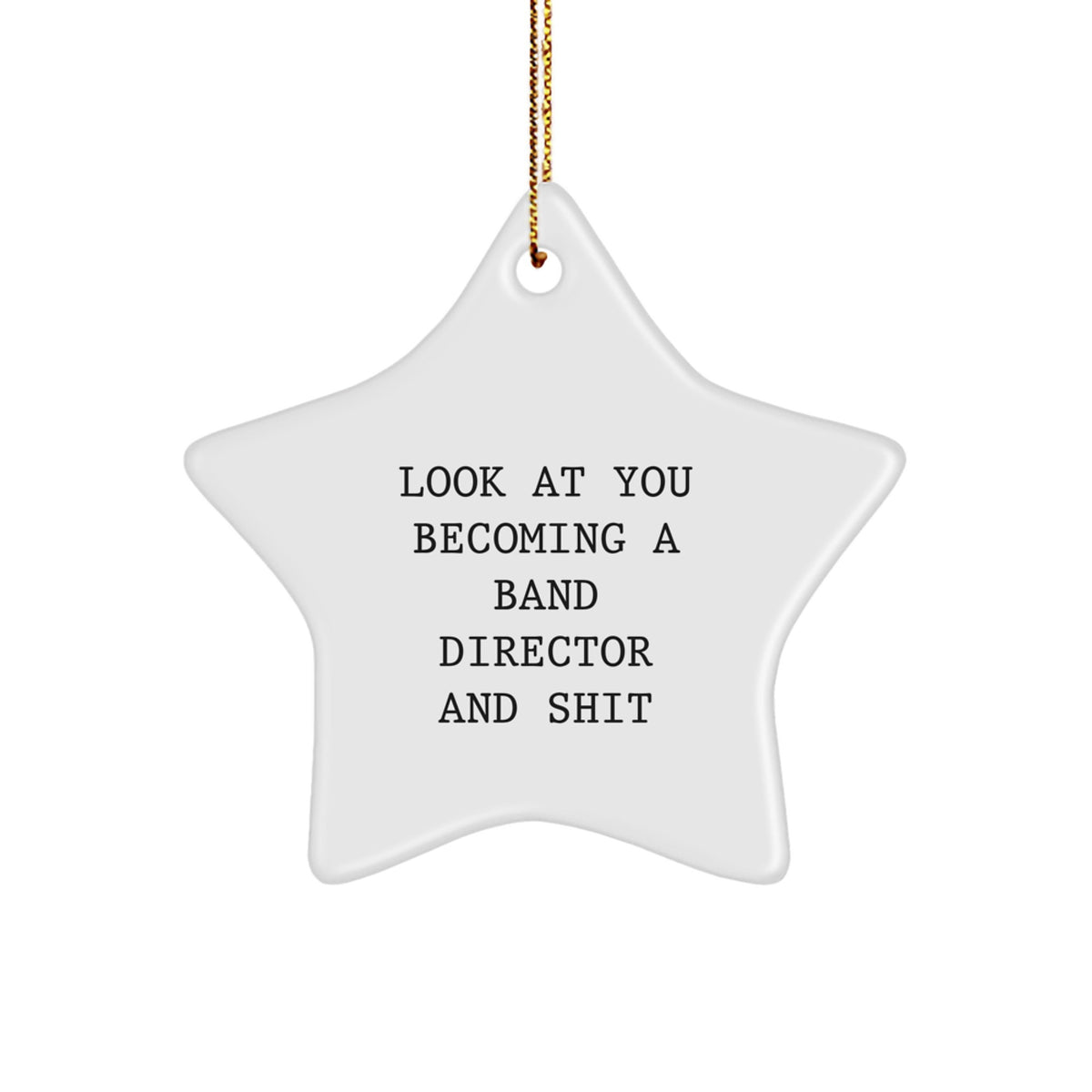 Funny Band Director Gifts from Friends, Unique Star Ornament for Men, Women, or Coworkers, Funny Christmas Unique Gifts for Band Director - Image 1